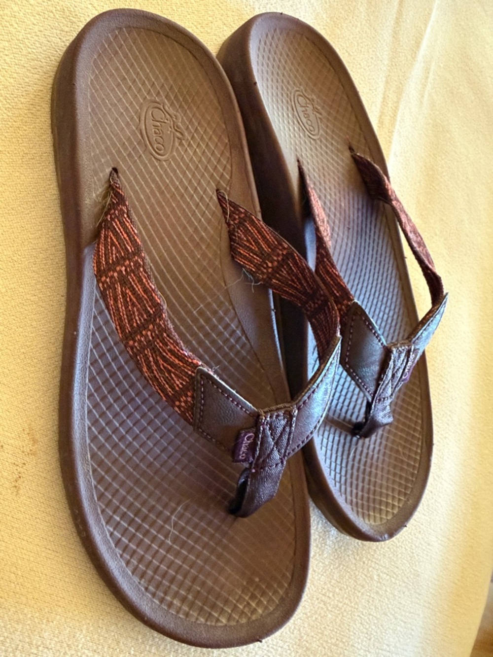 Chaco Women's plum Sandal with Rust-Patterned Straps